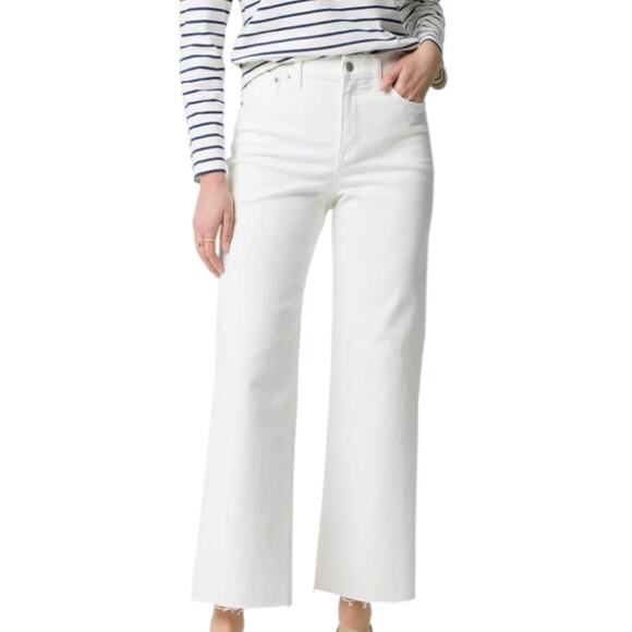 J. Crew Denim - NWD J. Crew White Wide Leg Cropped Jeans Women’s Size 27 Tall All Day Stretch